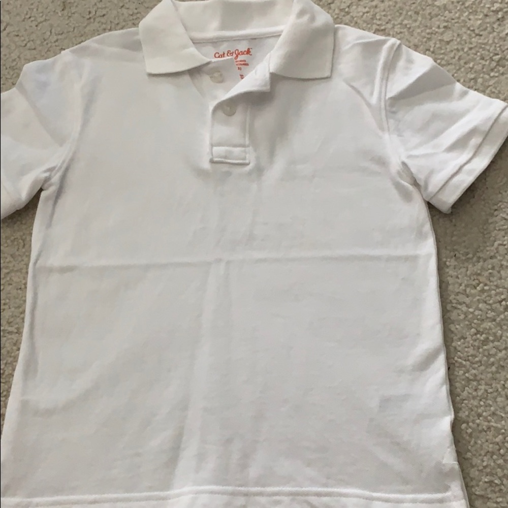Boys Cat and Jack white polo